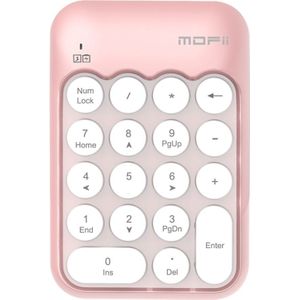 Mofii x910 2.4G Mini Wireless Number Keyboard  Engelse versie (Roze + Wit)