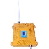 GSM900 / WCDMA2100 Mini mobiele telefoon LCD signaal Repeater met zuignap Antenna(Gold)