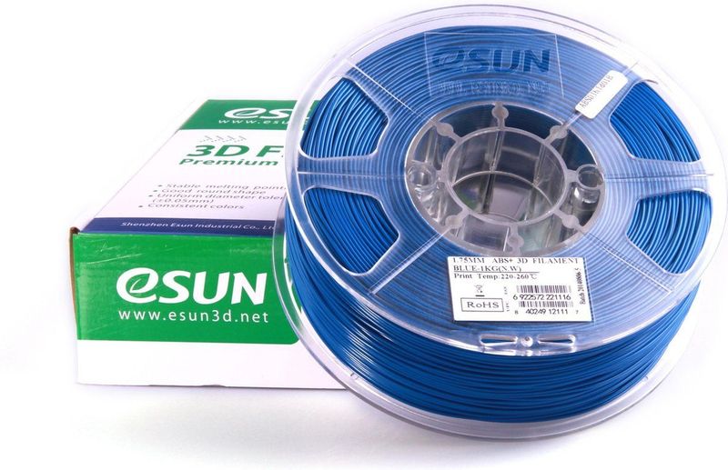 Esun - ABS+ 1.75mm Filament - 1kg - Zwart - Acrylonitrile Butadiene Styrene