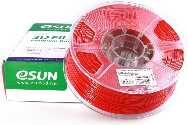Esun - ABS+ Filament - 1.75mm - 1kg - Zwart - Acrylonitrile Butadiene Styrene
