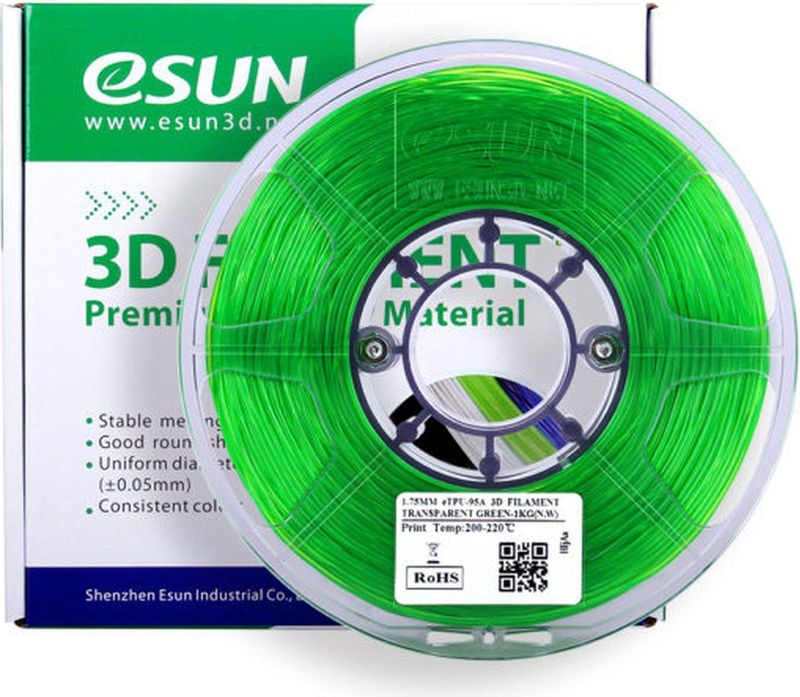 eSUN - eTPU-95A - 1,75mm - Groen - 1kg - 3D Filament