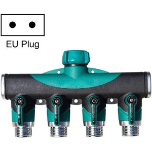 4 in 1 Multifunctionele Tuin Water Sprinklers Gazon Irrigatieklep Water Dividing Controller Waterpijp Shunt  EU-plug