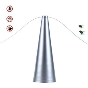 Multifunctionele ventilatorblad automatische Fly catcher Mosquito afstotend fan  grootte: 9  9  25cm (zilver)