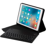 FT-1038E afneembare Bluetooth 3 0 aluminium legering toetsenbord + lams patroon lederen case voor iPad Air/Air 2/iPad Pro 9 7 inch  met pen slot/water afstotend/drie-Gear hoek aanpassing/magnetische/slaapfunctie (zwart)