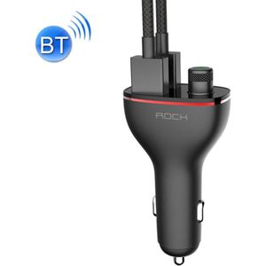 Rock B300 draadloze Bluetooth V4.2 FM Transmitter Radio Adapter autolader  met dubbele USB uitgang & Hand-Free roepen  muziek speler steun USB schicht toer & U schijf  compatibel met IOS & Android