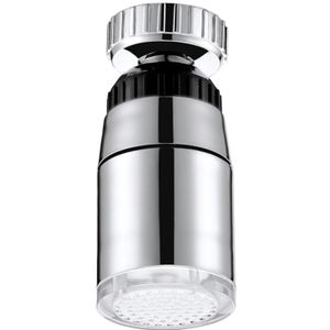SDF-B9 1 LED ABS Temperatuur Sensor RGB LED kraan licht Water gloed douche  afmetingen: 58 x 28mm  Interface: 22mm (zilver)