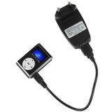 TF (Micro SD) kaartsleuf MP3-speler met LCD-scherm  metalen Clip(Black)