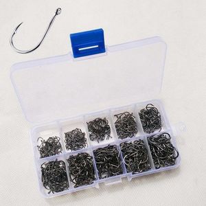 Let op type!! 500 pc's gemengd grootte vis prikkeldraad haak vissen haken met gat