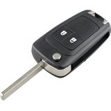 Voor Opel Autosleutels Vervanging Autosleutelbehuizing met 2 knoppen en opvouwbaar sleutelblad