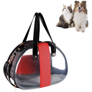 Easy Pet Outing Transparante Rugzak opvouwbare ademende cat bag  specificatie: 39x27X30cm (Rose Red)