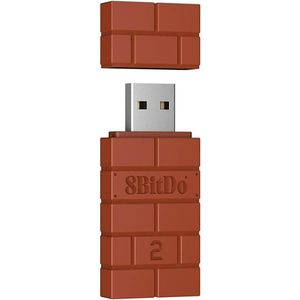 8Bitdo Wireless USB Adapter 2 - Compatibel met Switch Windows Mac Raspberry Pi