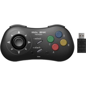 8Bitdo NEOGEO Wireless Controller for Windows, Android, and NEOGEO mini with Classic Click-Style Joystick - Officially Licensed by SNK (Black Edition)