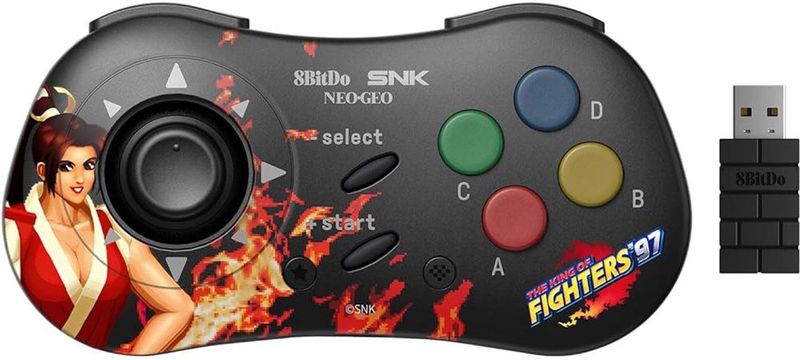 8bitdo - NEOGEO Mai Shiranui - Draadloze Gamepad - Zwart - Kunststof