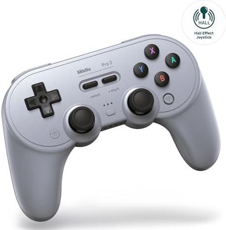 8BitDo - Pro 2 - Bluetooth Gamepad - Grijs - Draadloos - Compatibel met meerdere apparaten