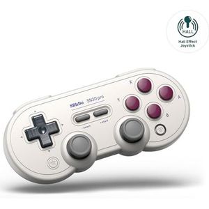 8bitdo SN30 Pro Bluetooth Controller, Hall Effect Joystick Update, Compatibel met Switch, PC, macOS (Android, Mac, Windows, Switch), Controller, Wit