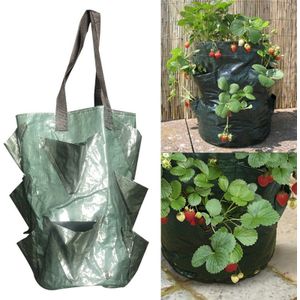 CMD-3 3 gallon opknoping aardbei PE planten tas tuinbouw bloem planten tas (groen)