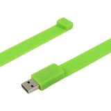 2GB siliconen armbanden USB 2.0 Flash schijf (groen)