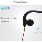 Achterzijde opknoping beengeleiding draad-gecontroleerde Outdoor sporten Headphone(Black)