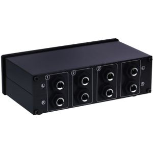 B833 Passieve Speaker Stereo schakelaar luidspreker  1 Input en Output 3 of 3 Input en 1 uitgang (zwart)