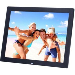 15 inch HD LED scherm Digitale fotolijstjes met houder & Remote Control afstandsbediening  Allwinner  Alarm klok / MP3 / MP4 / film Player(Black)