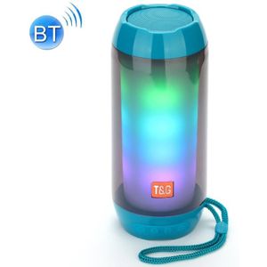 T&G Draagbare LED-licht Waterdichte Subwoofer Bluetooth-luidspreker (Lichtblauw)