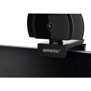 Aoni A20 FHD 1080P IPTV WebCam Teleconferentie Teaching Live Broadcast Computer Camera with Microphone (Zwart)