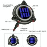 TG-JG00129 10 LED's driehoekige vliegende schotel lange buis zonne-energie waterdichte plastic tuin decoratieve grond plug licht intelligente lichtregeling begraven licht  kleurrijke dimmen