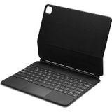 P129 Pro ultra-dunne afneembare Bluetooth-toetsenbord lederen tas met touchpad & witte achtergrondverlichting voor iPad Pro 12.9 inch 2021/2020 / 2018/2017