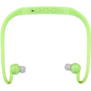 506 leven waterdichte Sweatproof Stereo draadloze sport oordopjes koptelefoon In-ear Headphone Headset met Micro SD-kaartsleuf  voor slimme telefoons & iPad & Laptop & Notebook & MP3 of andere Audio-apparaten  maximale SD Card Storage: 8GB(Green)