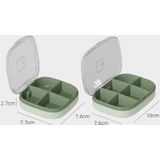 3 PCS Draagbare kleine pil doos verzegeld draagbare reispil doos groen 6 Grid