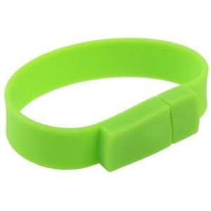 16GB siliconen armbanden USB 2.0 Flash schijf (groen)