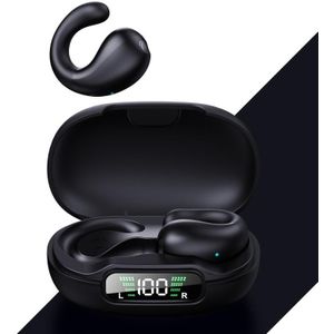 Clip-on draadloze Bluetooth-oortelefoon met digitaal oplaadcompartiment