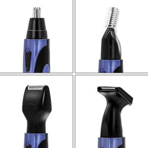 SPORTMAN vier-in-n USB oplaadbare oor neus tondeuse baard gezicht scheerapparaat wenkbrauwen Hair Trimmer voor Men(blue USB type)