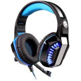KOTION elke G2000 Stereo Bass hoofdtelefoon met microfoon & LED licht  voor PS4  Smartphone  Tablet  Computer  Notebook(Blue)