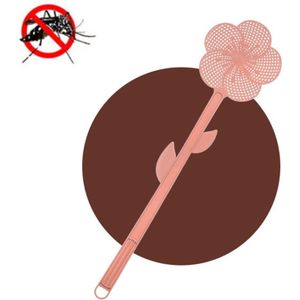 5 PCS Summer Plastic Fly Swatter Flycatcher  Style: Cherry Blossoms Patroon (Roze)