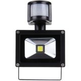 10W 900LM Infrarode Sensor Floodlight Ledlamp met zonnepaneel  IP65 waterdicht (wit licht)