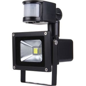 10W 900LM Infrarode Sensor Floodlight Ledlamp met zonnepaneel  IP65 waterdicht (wit licht)