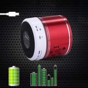 Mini Draagbare Bluetooth Stereo luidspreker  met ingebouwde MIC & RGB LED  ondersteuning voor Hands-free gesprekken & TF kaart & AUX IN  Bluetooth afstand: 10m(Red)