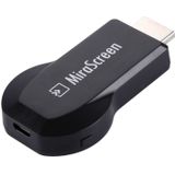 MiraScreen Display van de WiFi Dongle / Miracast Airplay  DLNA Display ontvanger Dongle draadloze Mirroring scherm apparaat met 2 in 1 USB-kabel (zwart)