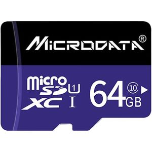 MICROGEGEVENS 64GB U1 paars en zwart TF (Micro SD) geheugenkaart