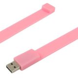 2GB siliconen armbanden USB 2.0 Flash schijf (roze)