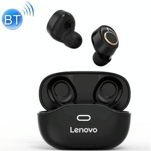 Originele Lenovo X18 IPX4 Waterdichte Bluetooth 5.0 Touch Draadloze Bluetooth-oortelefoon met oplaadbox  ondersteuningsoproep en Siri (zwart)