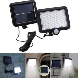 56 LEDs SMD 2835 180LM Solar Powered IP65 waterdichte infrarood sensor LED Wall Light tuin licht