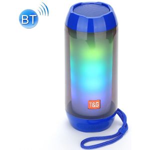 T&G Draagbare LED-licht Waterdichte Subwoofer Draadloze Bluetooth-luidspreker (Blauw)