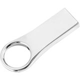 eekoo 128GB USB 2 0 waterdichte Schokbestendige metalen ring vorm U schijf flash geheugenkaart (zilver)