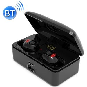 G10 TWS Bluetooth 5.0 Draadloze Bluetooth oortelefoon met oplaaddoos  ondersteuning digitaal scherm & HD Call & Power Bank (Zwart)