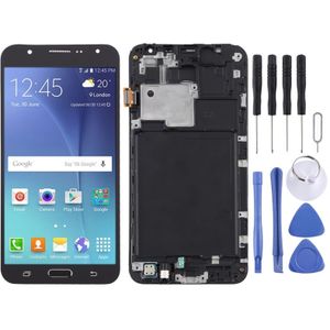 TFT-materiaal LCD-scherm en digitizer volledige assemblage met frame voor Galaxy J7 (2015)/J700F (zwart)