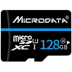 MICROGEGEVENS 128GB U1 blauwe lijn en zwarte TF (Micro SD)-geheugenkaart