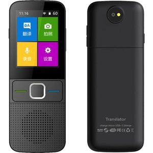 T10 - Portable WIFI Smart Voice Translator - Zwart - AI Vertaler - 137 Talen