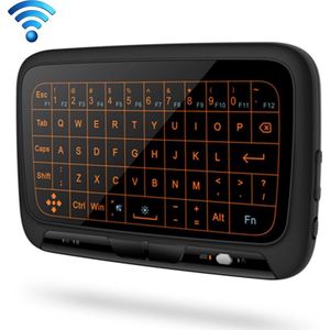 H18 PLUS 2 4 GHz Draadloos Mini toetsenbord volledige Touchpad met verstelbare Backlight(Black) 3-niveau